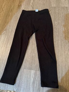 Black Ribbed Kids Leggings (Thermal /cozy)